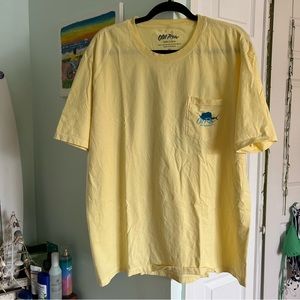Old Row 100% Cotton Yellow Fishing Graphic T-Shirt, Size XL